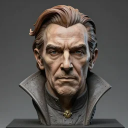 a highly detailed sculpture portrait of stephen strange, james gurney, james jean