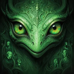 close up sci - fi concert poster green reptile eyes, intricate, elegant, highly detailed, centered, digital painting, concept art, smooth, sharp focus, illustration, artgerm, tomasz alen kopera, peter mohrbacher, donato giancola, joseph christian leyendecker, wlop, frank frazetta