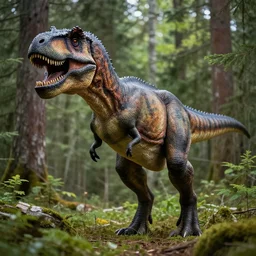 a t rex in an canadian forest, 4 k high - resolution photograph, ultra detail, hd photo