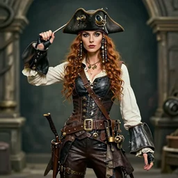 steampunk pirate lady