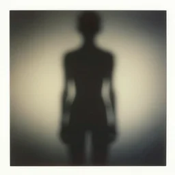 a photogram depicting a silhouette of a human body. depth, soft, blurry. photographic paper exposed to light, by emmanuel radnitzky man ray