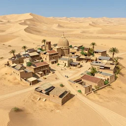 a desert village, artstation, cgsociety