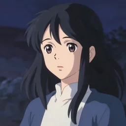 makoto shinkai anime illustration of a woman entranced, portrait, bewitched, mesmerized, hypnotized