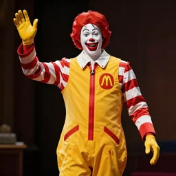 Vitruvian man but the man is Ronald McDonald