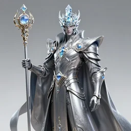 highly detailed magician god holding a divine staff character design, cyberpunk crystal helmet and armor, cape, warframe, chinese mythological style, cyberpunk, elegant, highly detailed, ray tracing, smooth, sharp focus, art by fenghua zhong, peter mohrbacher, ruan jia, liuyuan lange, akiya kageichi, ayami kojima, joseph leyendecker