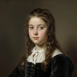 A decent young girl portrait by Eugene Delacroix.