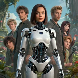highly detailed surreal vfx portrait of a robot android, ana de armas, madison beer, stephen bliss, unreal engine, greg rutkowski, loish, rhads, beeple, makoto shinkai and lois van baarle, ilya kuvshinov, rossdraws, tom bagshaw, global illumination, detailed and intricate environment