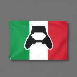 italian gamer flag, award winning minimalist svg design