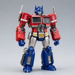 optimus prime as a nendoroid, studio lighting, high quality