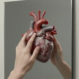 touching your heart thru a mirror hyperrealism