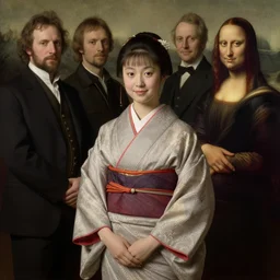 museum quality portrait of young yamaguchi momoe in japanese costume by jan van eyck, da vinci tom bagshaw, jean delville, william bouguereau, albrecht durer, 2 0 8 0 7 2 6 5 3 2