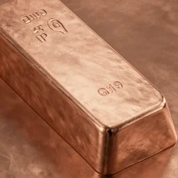 copper ingot texture material, high definition, high detail, 8k, photorealistic