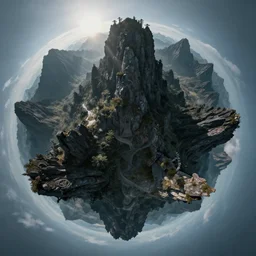 spherical panorama photo of fantasy dark magical mountains 5 0 mm