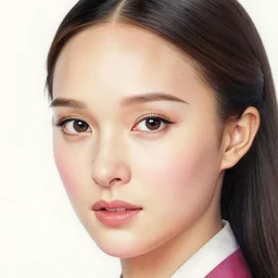jim lee!!! ink colorised airbrushed gouache sketch by jim lee close up macro headshot of native korean chinese natalie portman cindy crawford with black long hair in the style of jim lee, x - men superhero comic book character by jim lee