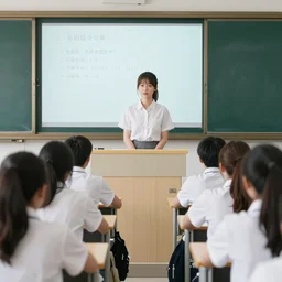 school scene, by tooth wu