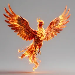 hyperdetailed image of a phoenix with its full body flaming and wings spread 8 k extremely detailed hd hyperrealism fiery extremely accurate unbelievably creepy realistic and real