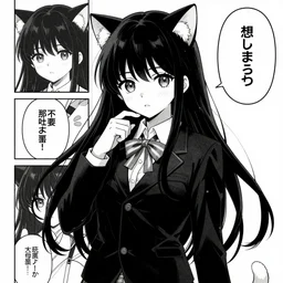 catgirl from a manga by tsutomu nihei