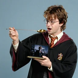 Hagrid without a shirt feeding Harry Potter award winning photography