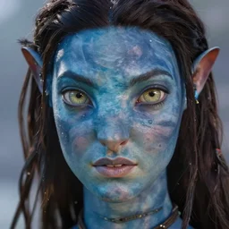 a photo of aishwarya rai as a character in the avatar, hyper realistic face, beautiful eyes, cinematic, long shot, hyper detailed, 8 5 mm photograph, 8 k resolution, film still, sharp lens, wide lens