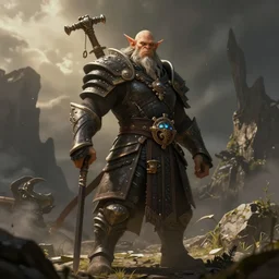 an orc kensai monk, d&d, fantasy art