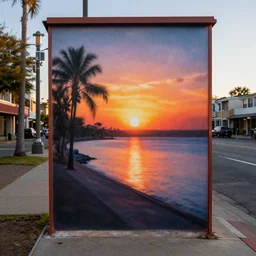 boardwalk airbrush art sunset