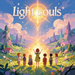 light souls by fromsoftware, cheerful, healing, spiritual, colorful, fantasy landscape, masterpiece, highly detailed, 4 k, concept art, beautiful, artstation