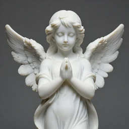a marble statue, of an beautiful angel girl, perfect symmetrical body, perfect symmetrical face, hyper realistic, hyper detailed, fujicolor superia 1 6 0 0 photo, by peter kemp