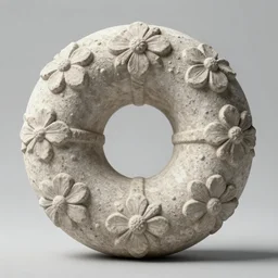 stone toroid sculpted with floral motifs by bernini trending on artstation