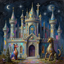 electric lore kingdom, painted by peter lloyd and frank wu, trending on artstation, rembrandt lighting front view iridescent colors, chalk art, macro, magic realism, manierism