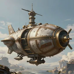 steampunk airship from wakanda, digital artwork, extreme detail, fantasy artwork, video game concept art, 4 k