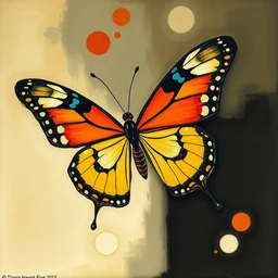 a butterfly, by kandinsky