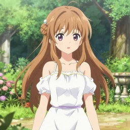 isekai extremely cute anime girl in an roman garden, stylized, beautiful lineart, line weight, depth focus, rankings pixiv, artstation, chromatic aberration, noise, soft lighting, srgb, 4 k, hdr, cinematic, by kadokawa, nitroplus, ilya kuvshinov, ross tran, leyendecker, wlop, guweiz