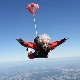 albert einstein skydiving