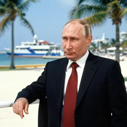 Vladmir Putin enjoying the summer in cuba, photo made by Slim Aarons, award winning,