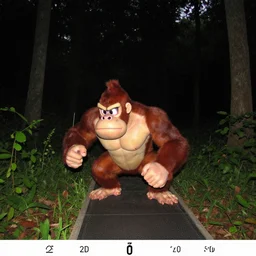 Donkey Kong night vision trail cam photo