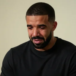 drake looking very sad and crying