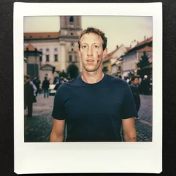 legnica. close up. mark zuckerberg zombie terminator, in legnica, full body, cinematic focus, polaroid photo, vintage, neutral dull colors, soft lights, by oleg oprisco, by thomas peschak, by discovery channel, by victor enrich, by gregory crewdson