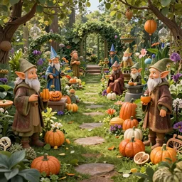 bountiful harvest of a wizard garden, magical, elves