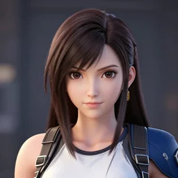 high quality head and shoulders tifa lockhart, trending on artstation