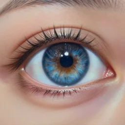 a highly detailed photorealistic painting of a ( ( ( human eye ) ) )!!!!!!! reflecting the milky way galaxy