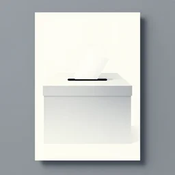 the ballot, a minimal poster of a ballot box, a minimalist painting by george lucas, behance contest winner, minimalism, minimalist, reimagined by industrial light and magic, movie poster art