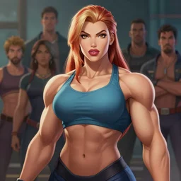 portrait of samus aran as a beautiful female bodybuilder amazon with plump lips, elegant, fantasy, hd shot, digital portrait, beautiful, artstation, comic style, by artgerm, guy denning, jakub rozalski, magali villeneuve and charlie bowater
