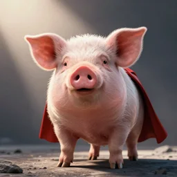 pig like superman