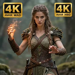photo of a female druid warrior with earth powers, highly detailed, 4 k, hdr, smooth, sharp focus, high resolution, award - winning photo