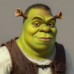 shrek as kanye west, brown skin, highly detailed, digital painting, artstation, concept art, smooth, sharp focus, illustration, art by artgerm and greg rutkowski and alphonse mucha