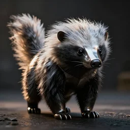 metal honeybadger, cinematic light, backlight, by wlop