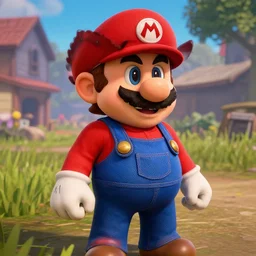 super mario in red dead redemption 2 wearing a cowboy hat, game screenshot