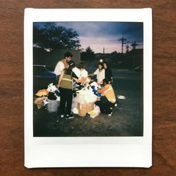 a found polaroid photo of trash humpers