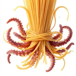 spaguetti tentacles artwork by yoshitaka amano, white background, extremely detailed, octane rendering, sharp focus, volumetric light, particles