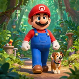 john lock as mario walking a dog, plumbing jungle, detailed, centered, digital painting, artstation, concept art, donato giancola, joseph christian leyendecker, wlop, boris vallejo, breathtaking, 8 k resolution, extremely detailed, beautiful, establishing shot, artistic, hyperrealistic, beautiful face, octane render, cinematic lighting, dramatic lighting, masterpiece